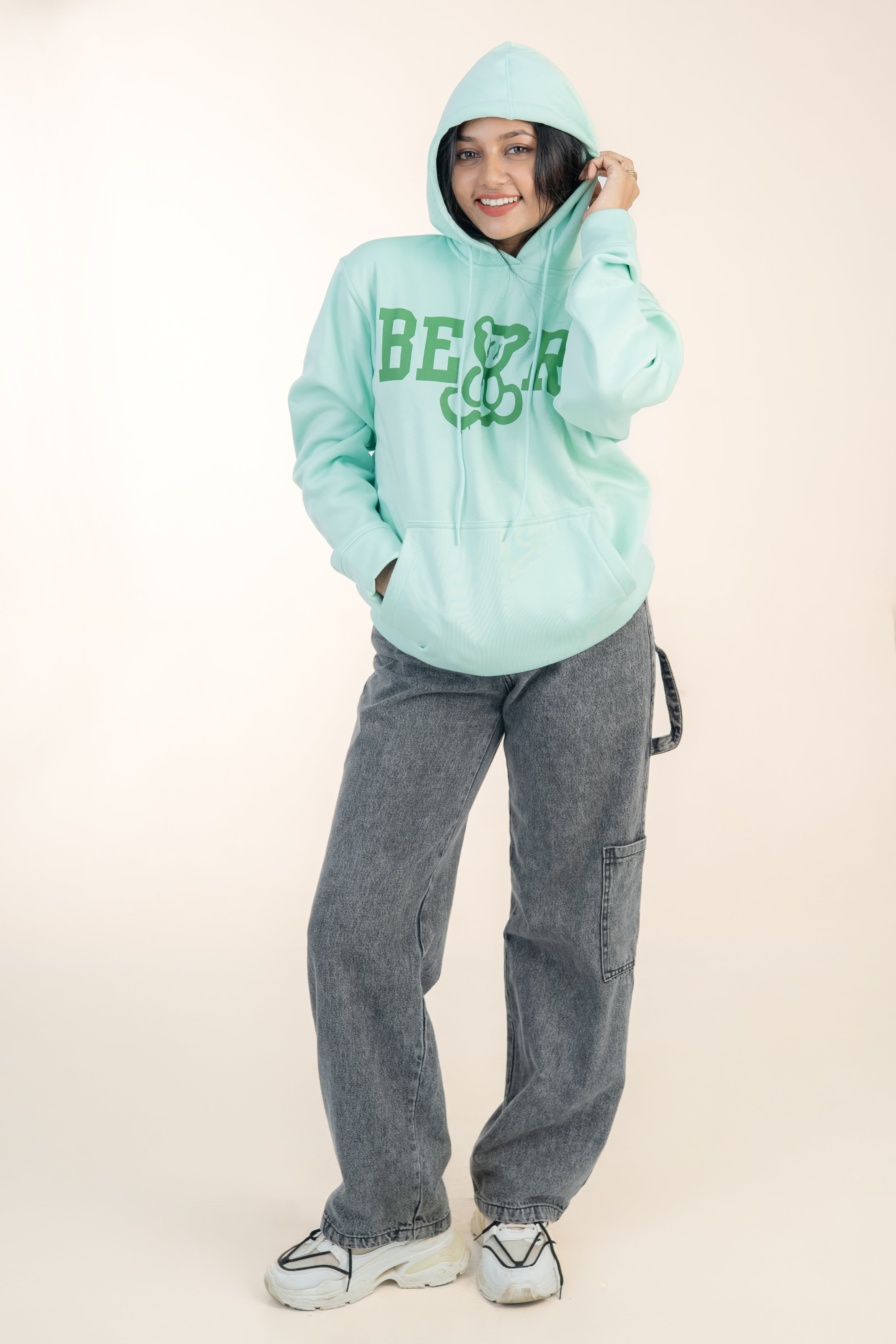 BEARS Pastel Green Fleece Hoodie