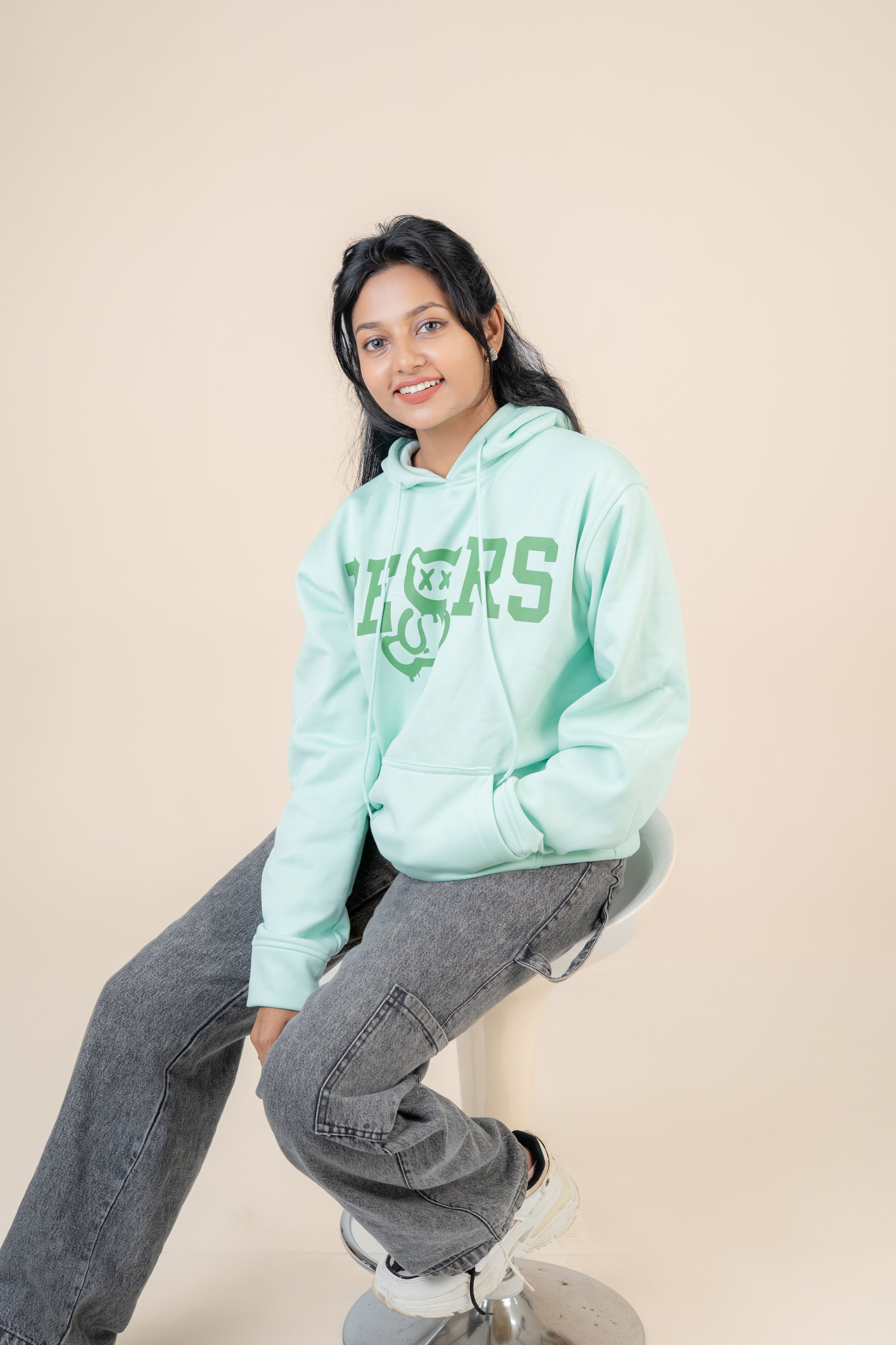 BEARS Pastel Green Fleece Hoodie