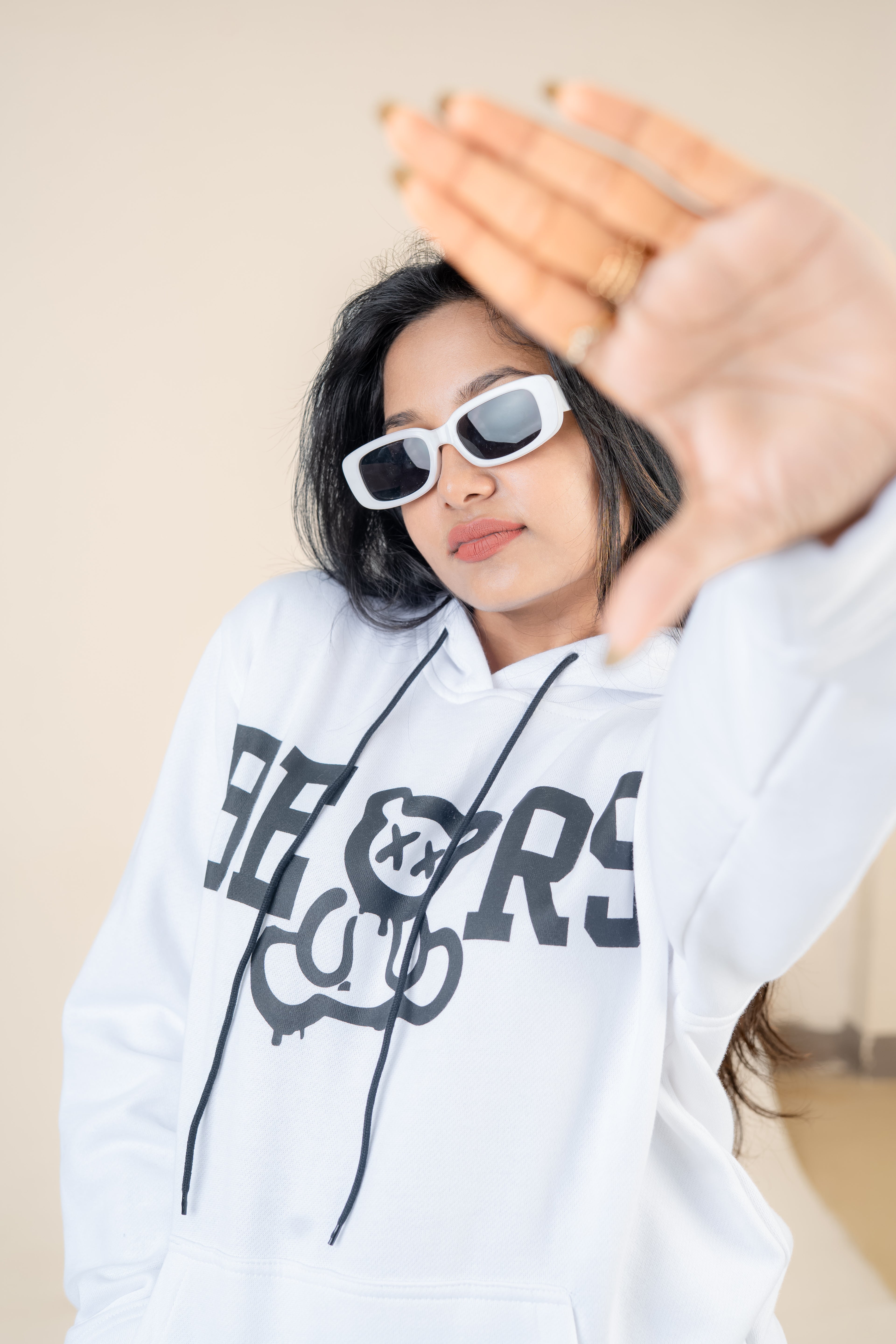 BEARS White Fleece Hoodie