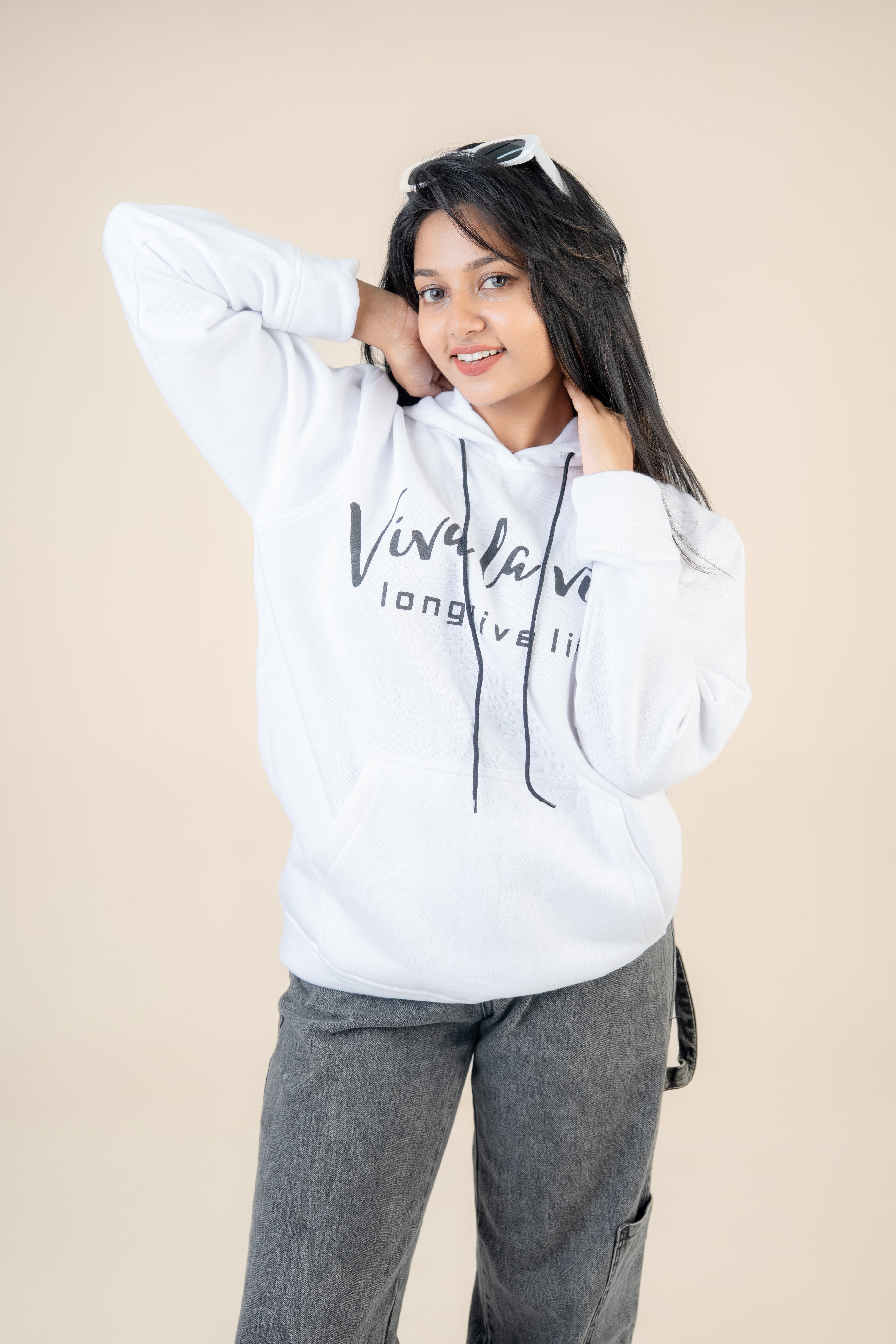 Viva La Vida White Fleece Hoodie