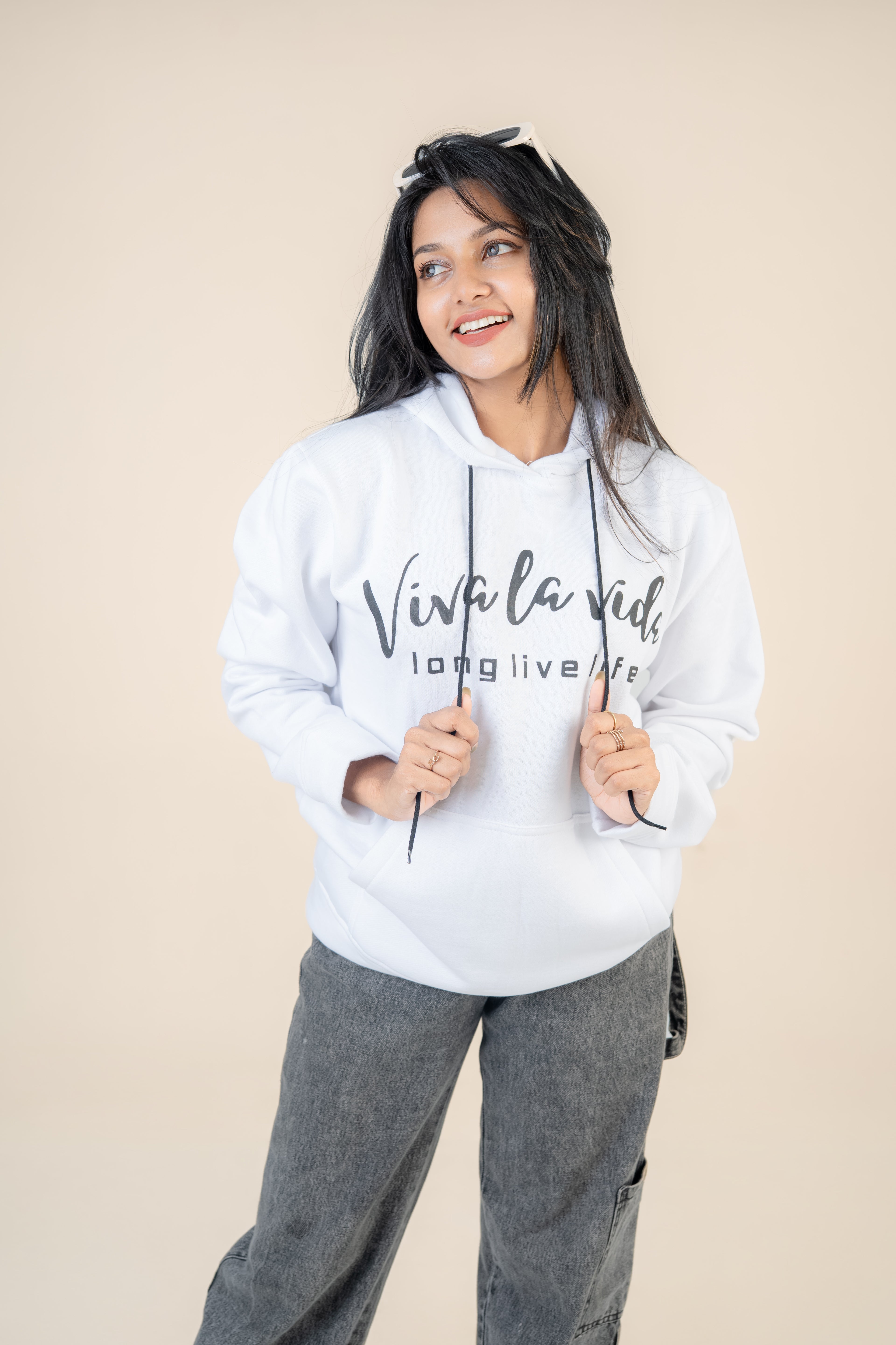 Viva La Vida White Fleece Hoodie