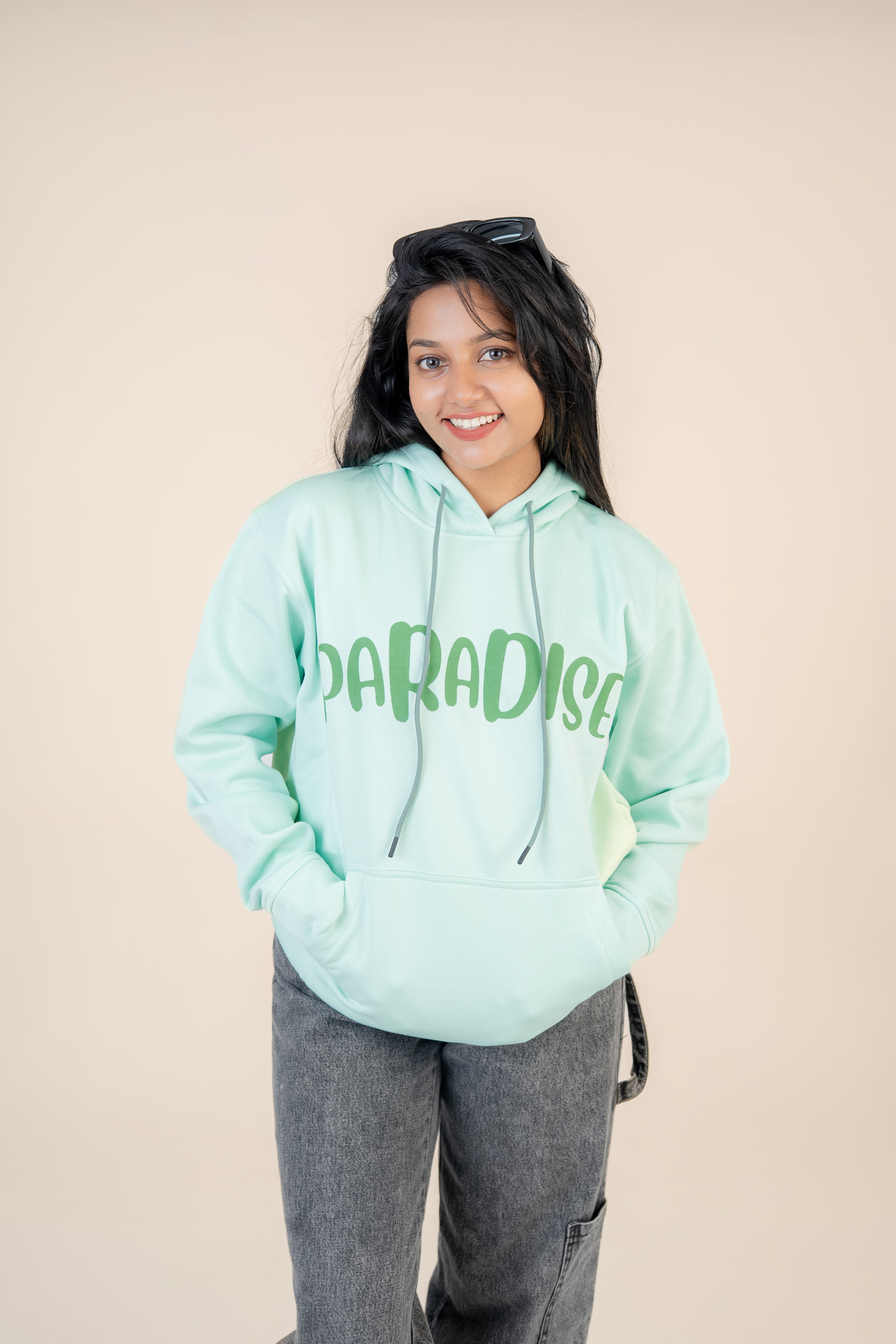 Paradise Pastel Green Fleece Hoodie