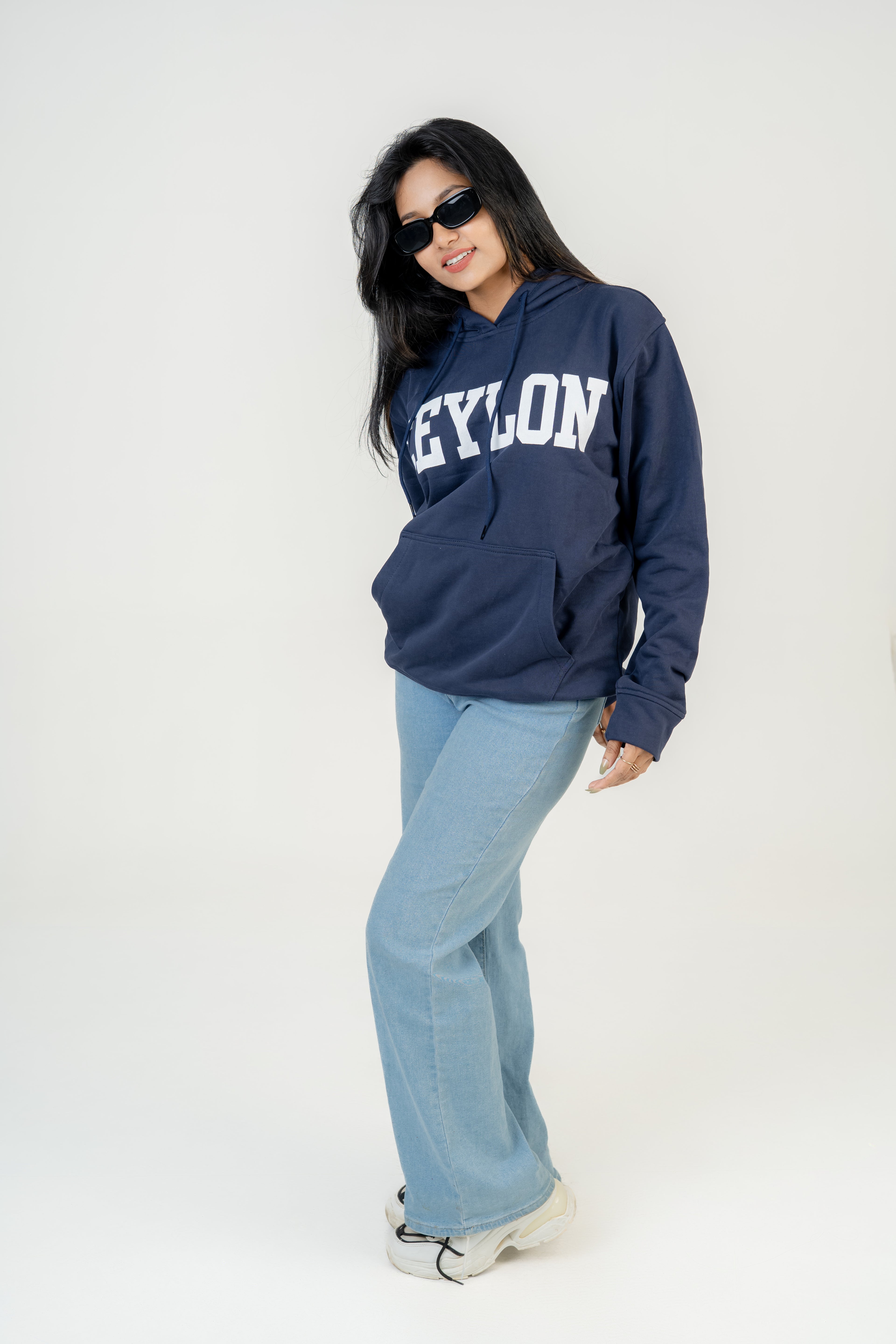 Ceylon Navy blue Fleece Hoodie