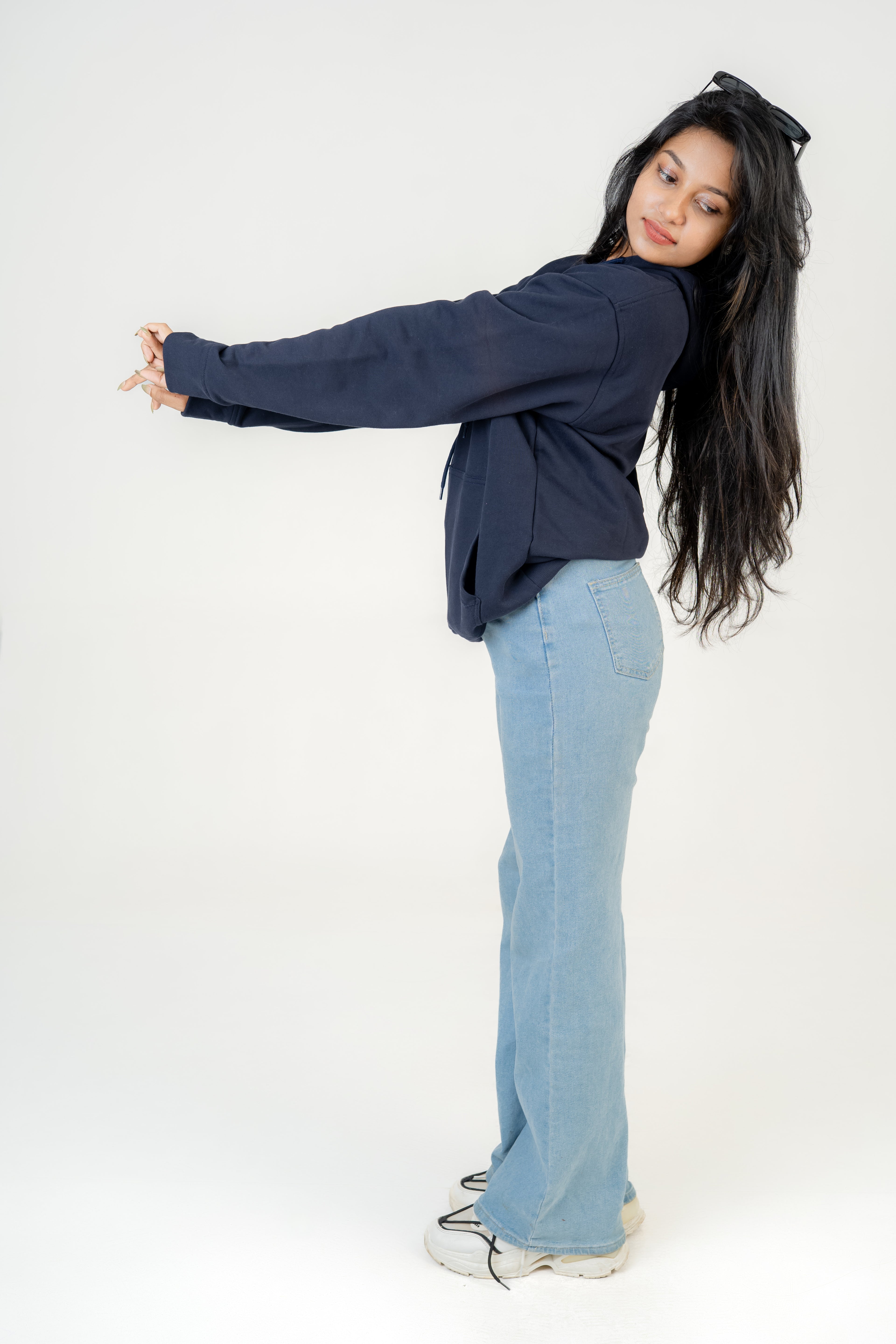 Paradise Navy Blue Fleece Hoodie