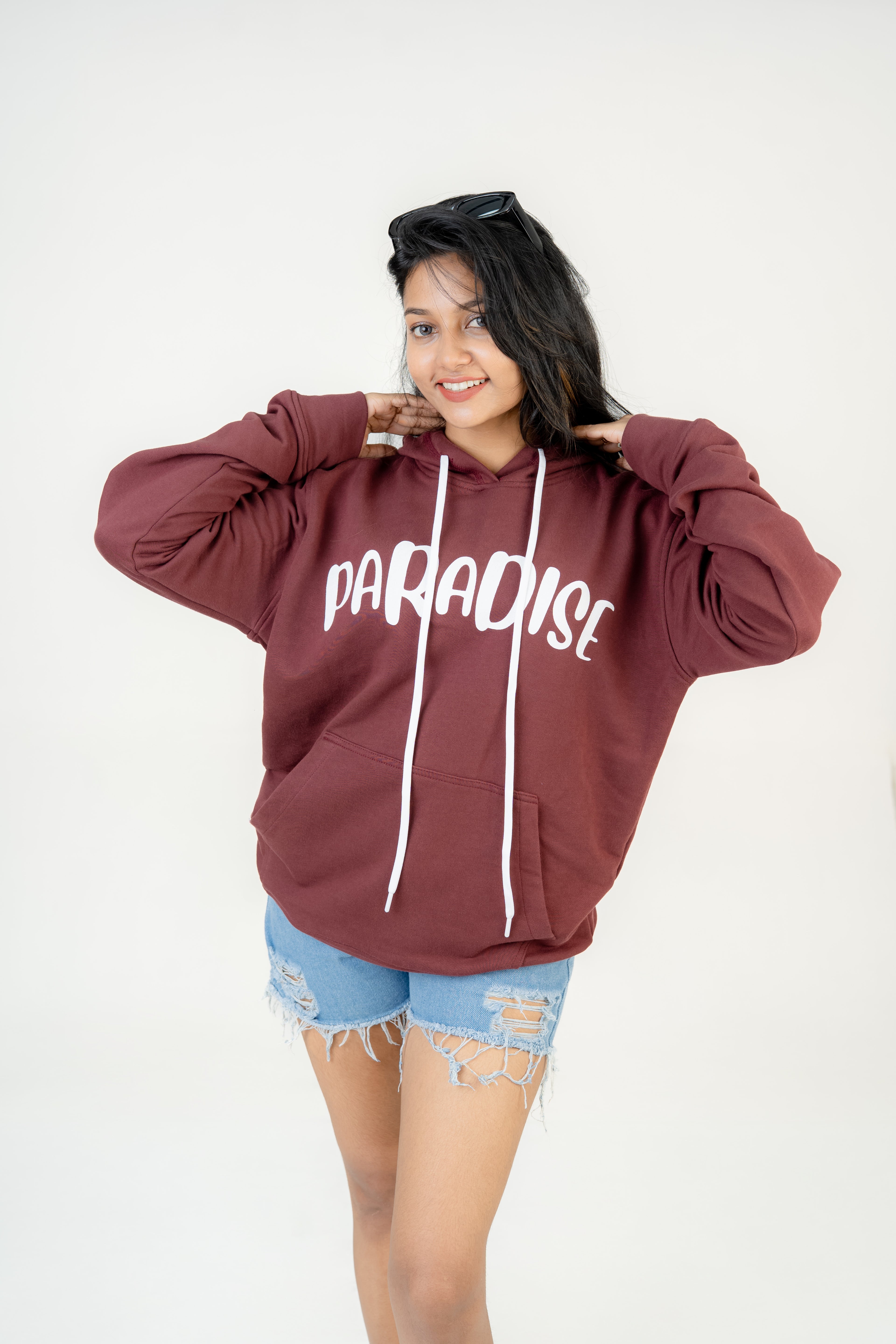 Paradise Maroon Fleece Hoodie