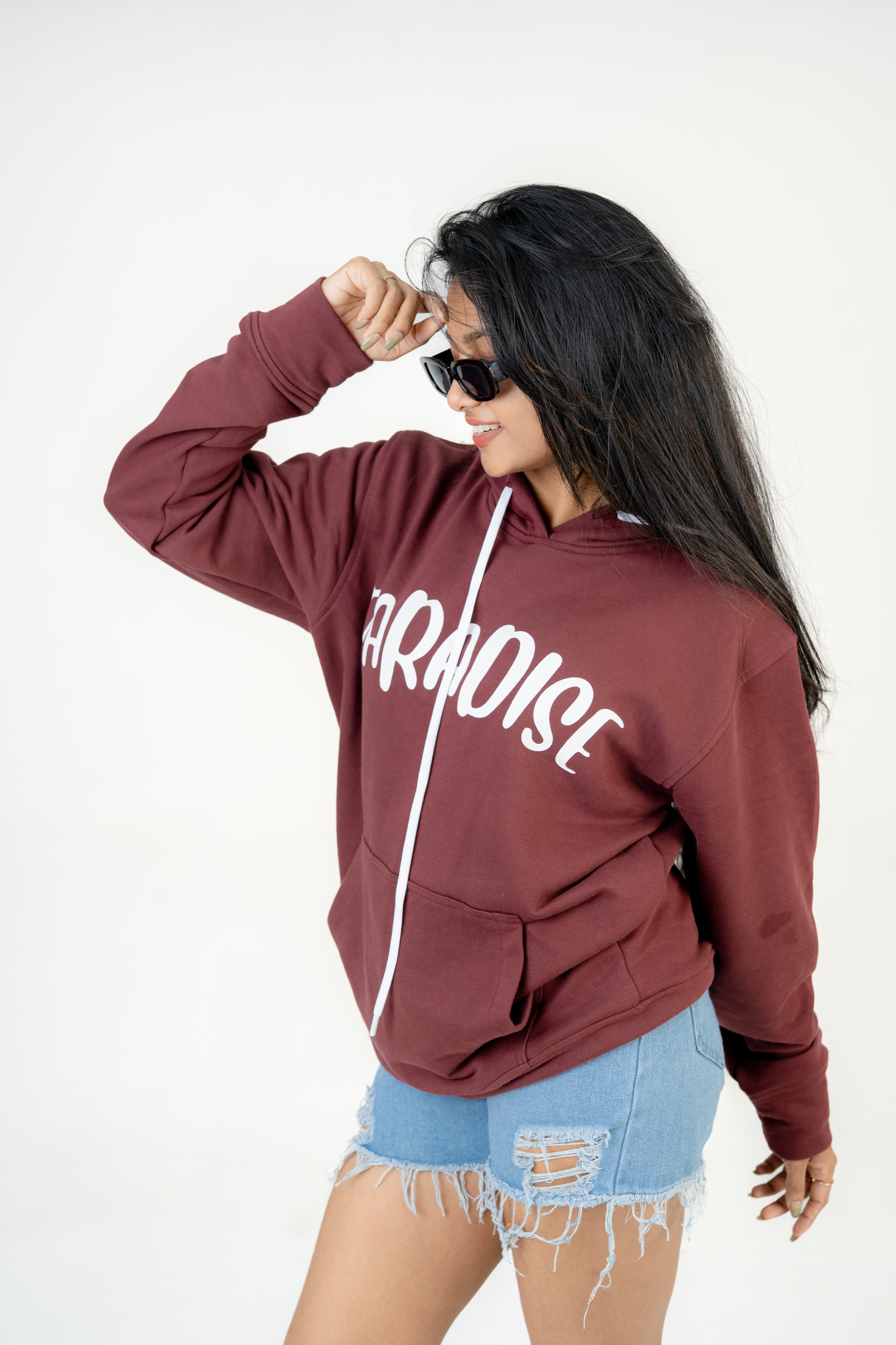 Paradise Maroon Fleece Hoodie