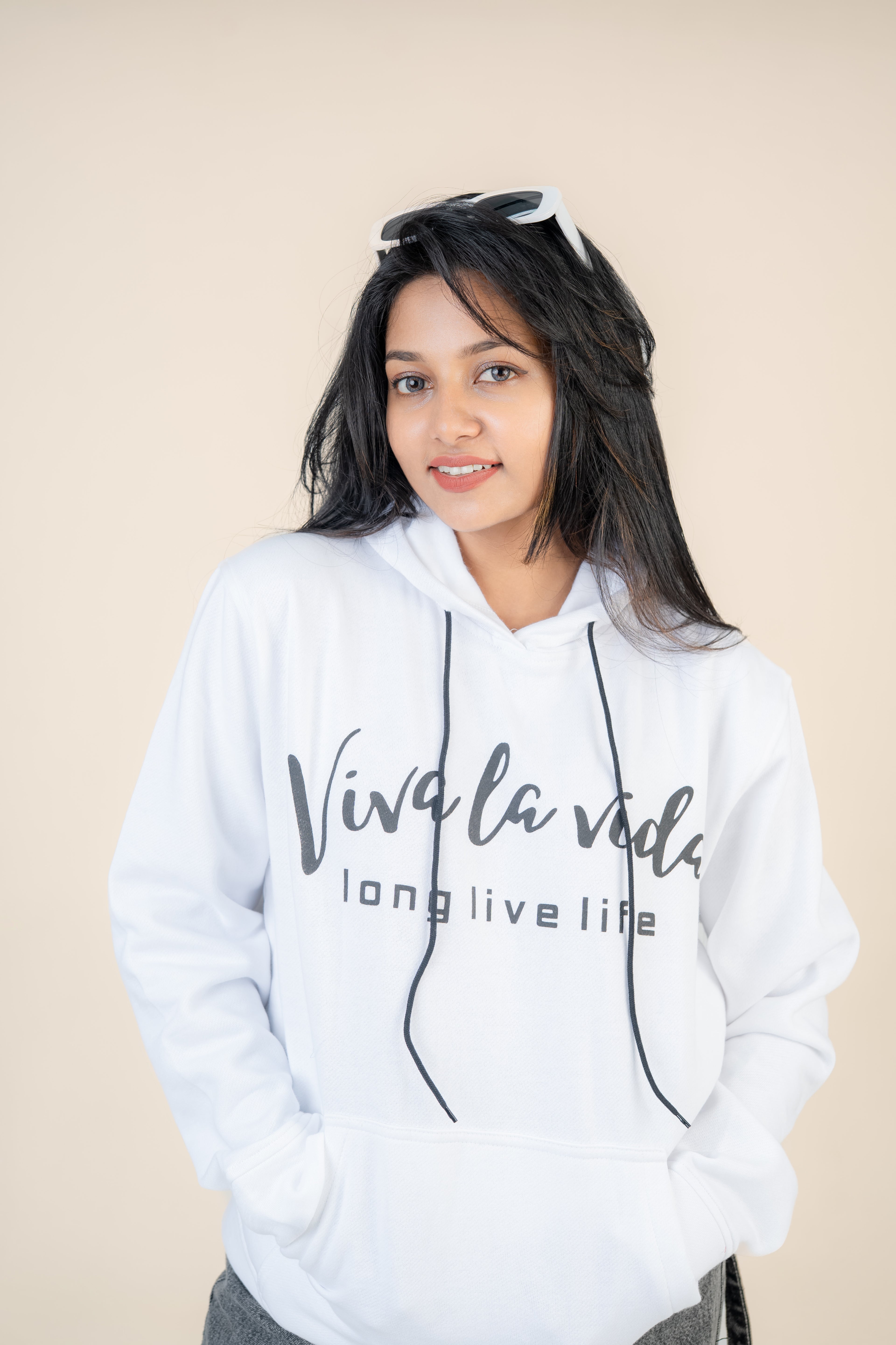 Viva La Vida White Fleece Hoodie
