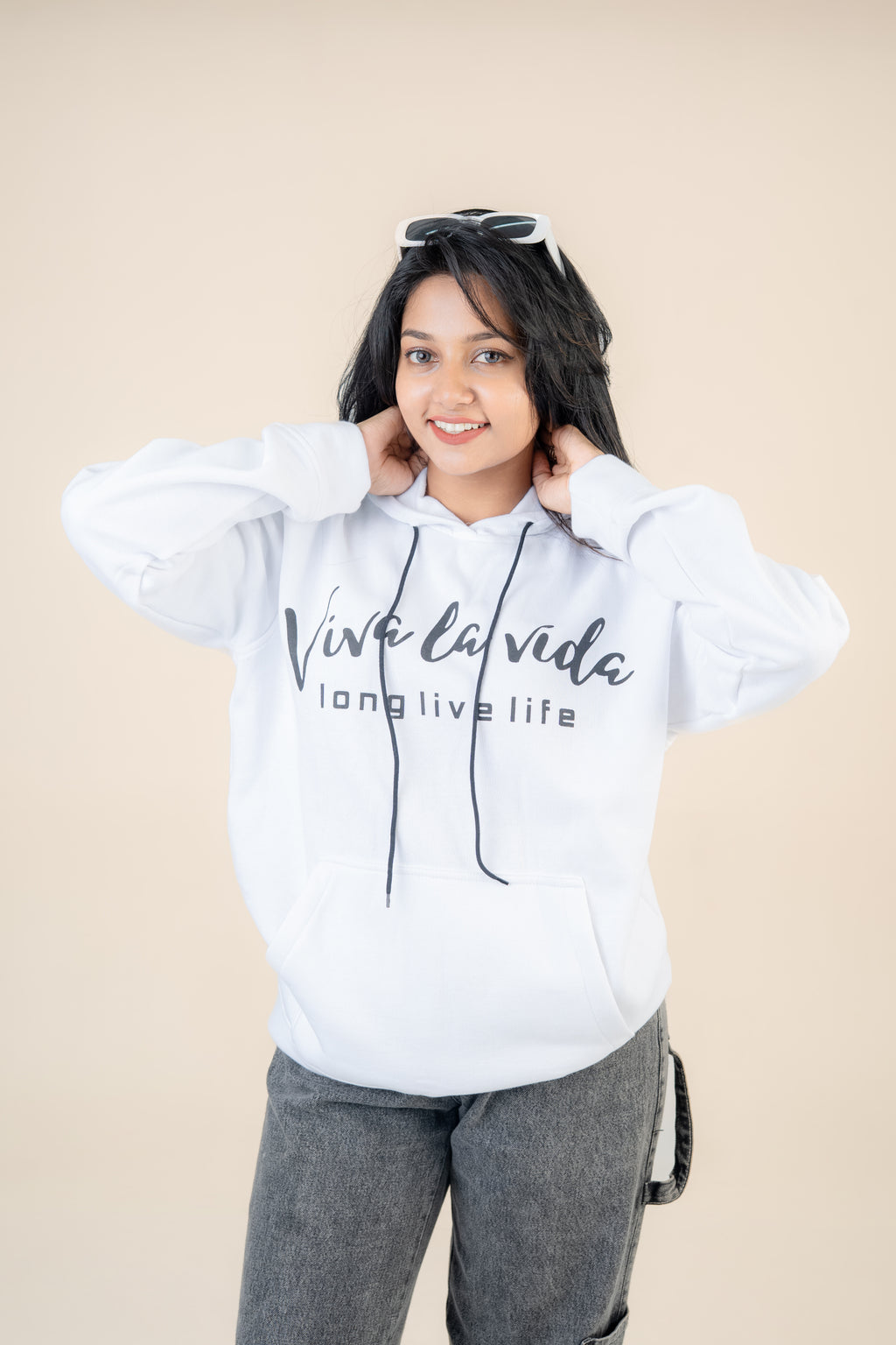 Viva La Vida White Fleece Hoodie