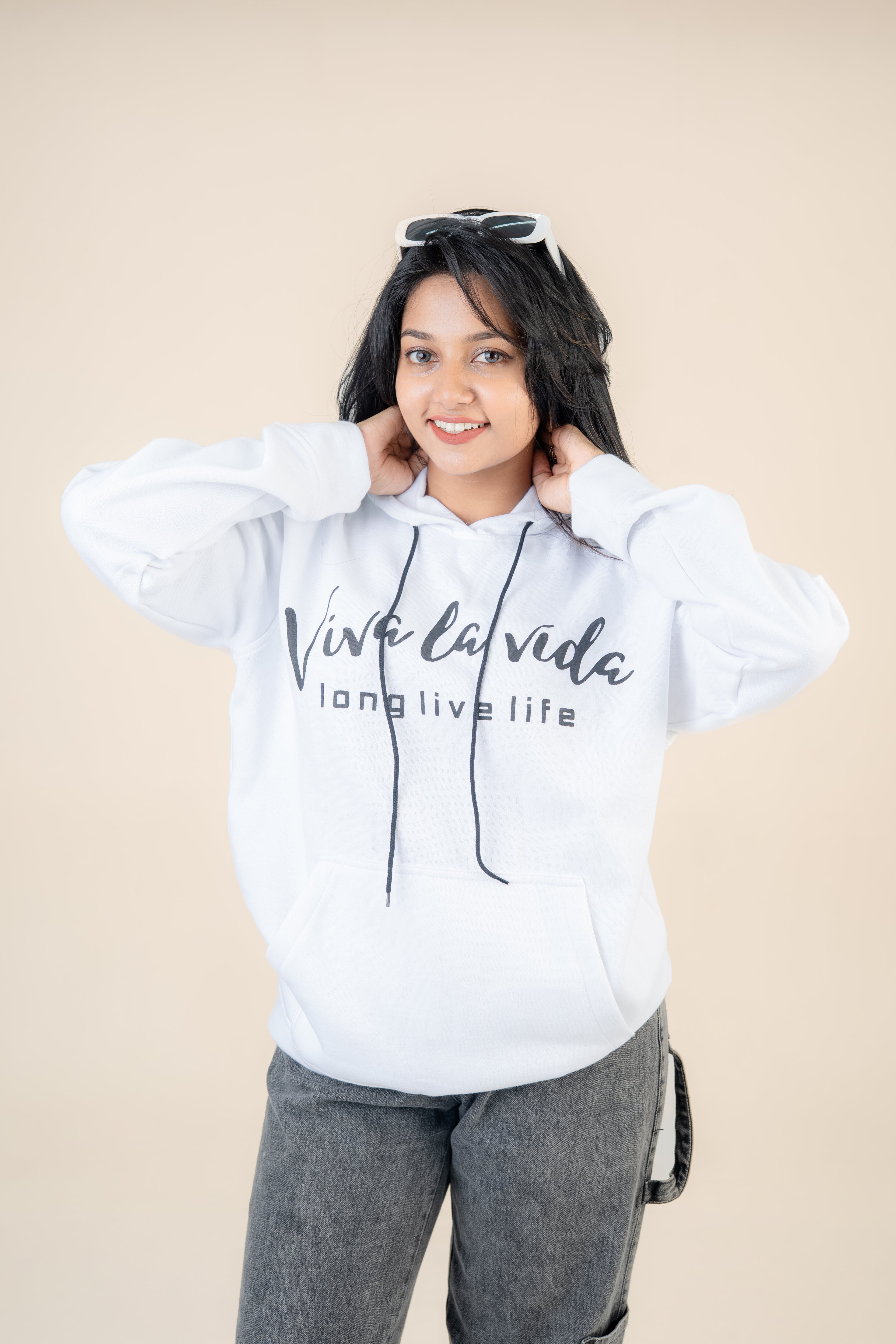 Viva La Vida White Fleece Hoodie